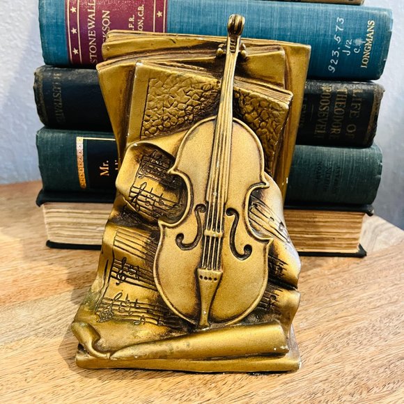 Vintage Other - 1964 violin bookend by Universal statutory